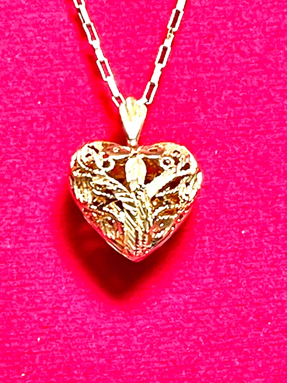 Sterling Ornate Heart Necklace